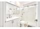 Modern bathroom with a glass-enclosed shower, sleek vanity, and contemporary fixtures for a clean design at 2429 Worchester Rd, Henderson, NV 89074