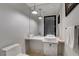 Modern bathroom with a vessel sink, marble countertop, and sleek fixtures for a luxurious feel at 4381 W Flamingo Rd # 1121, Las Vegas, NV 89103