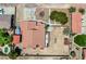 Aerial view of the property showcasing the backyard layout, pool, and proximity to nearby homes at 475 E Robindale Rd, Las Vegas, NV 89123