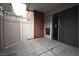 Enclosed patio space with a sliding glass door and brick accent wall for added privacy at 634 Oakmont Ave # 1903, Las Vegas, NV 89109