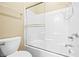 The bathroom offers a tiled shower with glass doors, complementing the clean, modern design at 7504 Frittata Ave, Las Vegas, NV 89113