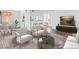 Open concept living and dining area with hardwood floors and an open view to the kitchen at 753 Oakmont Ave # 802, Las Vegas, NV 89109