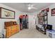 Spare bedroom providing ample space for storage or other needs with light walls and carpeted floors at 831 E Galingale Ct, Henderson, NV 89015