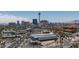 Daytime aerial view of the Las Vegas Strip, with surrounding buildings, sunny skies, and street views at 900 Las Vegas Blvd # 1209, Las Vegas, NV 89101