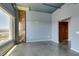 Bedroom with a closet, stone column and large window offering a cityscape view at 900 Las Vegas Blvd # 1209, Las Vegas, NV 89101