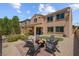 Expansive backyard featuring a cozy fire pit area, perfect for outdoor gatherings and entertainment at 9643 Wildflower Vista Ave, Las Vegas, NV 89166