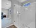Bathroom featuring glass shower with view into bedroom at 9643 Wildflower Vista Ave, Las Vegas, NV 89166