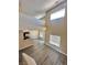 A view of the living room from the second floor with wood flooring at 10455 Alpine Edge Ave, Las Vegas, NV 89129