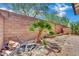 A view of the backyard with drought resistant landscaping at 11787 Fern Creek Ln, Las Vegas, NV 89183