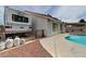 Backyard view featuring a pool and RV parking area at 1523 Silver Point Ave, Las Vegas, NV 89123