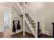 Entryway features beautiful staircase, a hall tree and entryway to a bathroom at 1951 Jim Haworth Ct, Logandale, NV 89021