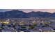 Elevated view of a well-developed neighborhood with solar panels and beautiful homes at 2578 Skylark Trail St, Henderson, NV 89044