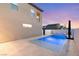 Backyard swimming pool and hot tub with modern design at 2578 Skylark Trail St, Henderson, NV 89044
