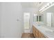 Bathroom featuring a double sink vanity and walk-in shower at 2725 S Nellis Blvd # 2049, Las Vegas, NV 89121
