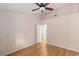 Large bedroom features wood floors and an open doorway leading into the bathroom at 2725 S Nellis Blvd # 2049, Las Vegas, NV 89121