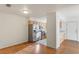 Dining area with stainless steel refrigerator, next to the kitchen at 2725 S Nellis Blvd # 2049, Las Vegas, NV 89121