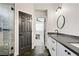 Bathroom with shower, double vanity and access to the Primary bedroom at 305 Napa Hills Dr, Las Vegas, NV 89144