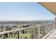Expansive balcony view showcasing the city skyline and distant mountains at 3111 Bel Air Dr # 22B, Las Vegas, NV 89109