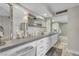 Modern main bathroom featuring double vanity, sleek cabinets and ample counter space at 3111 Bel Air Dr # 22B, Las Vegas, NV 89109