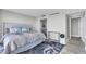 Well-lit main bedroom with a comfortable bed, stylish decor, and ample closet space at 3111 Bel Air Dr # 22B, Las Vegas, NV 89109