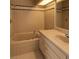 Bathroom featuring tub, shower and vanity with countertop and drawers at 4178 Matterhorn Way, Las Vegas, NV 89124