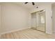This bedroom features a sliding door closet, and a ceiling fan at 4810 Grey Wolf Ln # 104, Las Vegas, NV 89149