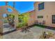Enclosed front courtyard provides a private seating area at 5237 Crooked Sky Cir, Las Vegas, NV 89149