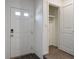 Inviting entryway featuring a closet and a secure smart lock front door at 532 Clearsable Ave, Henderson, NV 89044