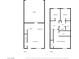 Two-story floor plan showcasing dimensions of living space at 532 Clearsable Ave, Henderson, NV 89044