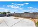 The backyard has a storage shed along the block wall and a large concrete patio at 5336 Regal Ave, Las Vegas, NV 89146