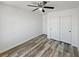 Bedroom with ceiling fan and closet at 5709 Jaysin Douglas St, North Las Vegas, NV 89031