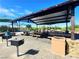 Covered picnic area with tables and grills offers a perfect spot for outdoor gatherings at 6729 Flamenco Ct, Las Vegas, NV 89139