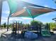 Vibrant playground with slides and climbing structures offers a fun and safe play area at 6729 Flamenco Ct, Las Vegas, NV 89139