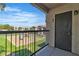 Private balcony with a view of the community playground at 8000 Badura Ave # 2174, Las Vegas, NV 89113