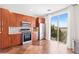 Modern kitchen featuring custom cabinets, stainless steel appliances and view to the outside at 9050 W Tropicana Ave # 1170, Las Vegas, NV 89147