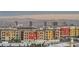 Distant skyline view, with modern city buildings in front of a mountain range at 9103 Alta Drive Dr # 407, Las Vegas, NV 89145