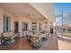 Covered patio space featuring ample seating and a spiral staircase, perfect for outdoor entertaining and relaxation at 1105 Malachite Ct, Henderson, NV 89011