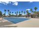 Well-maintained community tennis courts surrounded by lush landscaping, perfect for active residents at 2050 W Warm Springs Rd # 823, Henderson, NV 89014