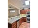 Bright kitchen with ample countertop space, tile backsplash, and stainless steel appliances at 2138 Grand Traverse St, Henderson, NV 89052