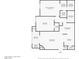 Floorplan featuring two bedrooms, three bathrooms, living room, kitchen, and balcony at 2606 S Durango Dr # 245, Las Vegas, NV 89117
