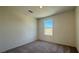 Bedroom with carpeted flooring and large window with view of outside at 4705 Parkarbor Ave, Las Vegas, NV 89141