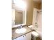 Bathroom with white fixtures, granite countertop, and combined tub and shower at 6374 Horizon Ridge Ct, Las Vegas, NV 89156
