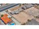 View of home with extended desert land on a sunny day from above at 6727 E Washington Ave, Las Vegas, NV 89110