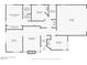 Detailed floorplan showcasing the layout of the home, including the kitchen, living room, bedrooms, and bathrooms at 8505 Lansdale Rd, Las Vegas, NV 89123