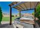 Backyard hot tub under a pergola; outdoor living at its finest at 983 Cutter St, Henderson, NV 89011