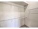 This walk-in closet features shelving at 10421 Linfield Pl, Las Vegas, NV 89134