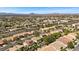 Panoramic aerial view of neighborhood showcasing well-maintained homes, lush landscaping, and tranquil suburban streets at 2717 Cool Lilac Ave, Henderson, NV 89052
