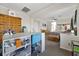 Spacious bedroom featuring a creative workspace, with a bed and stylish decor at 2717 Cool Lilac Ave, Henderson, NV 89052