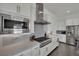 Well-equipped kitchen features modern appliances, stainless hood, and stylish backsplash at 362 Port Reggio St, Las Vegas, NV 89138
