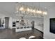 Gourmet kitchen featuring an oversized island, stainless steel appliances, and custom cabinetry at 362 Port Reggio St, Las Vegas, NV 89138